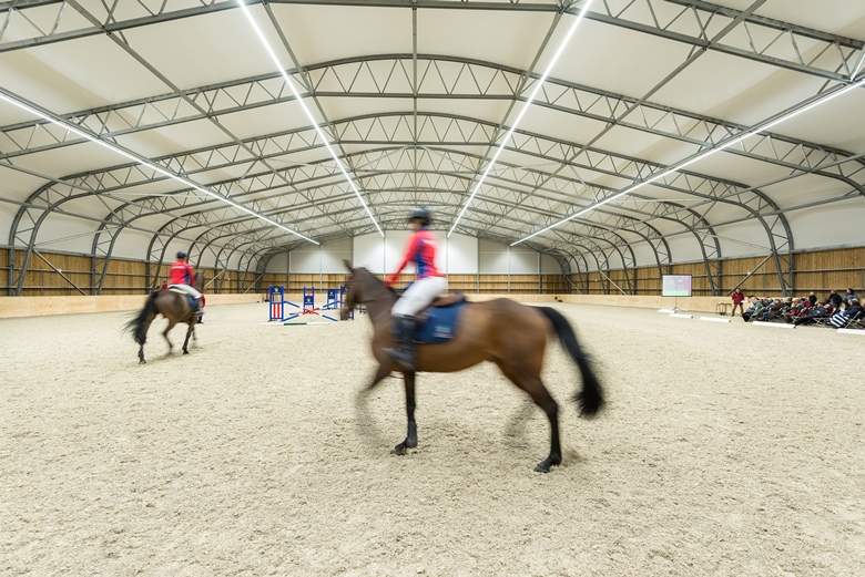 Trilux E-Line LED lighting system installed at new Millfield Equestrian Centre