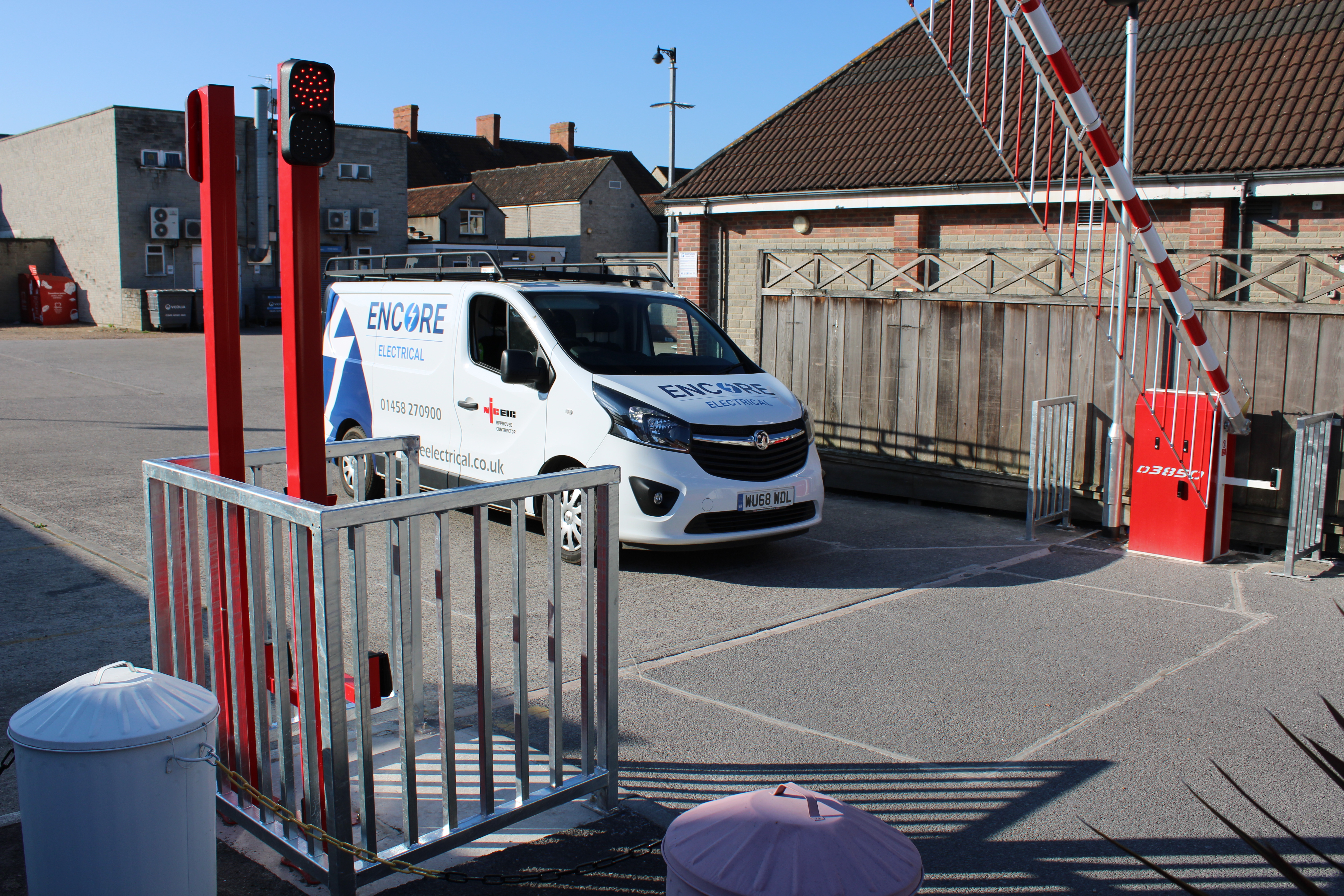 Installation of new traffic control barrier with ANPR, speech and fob access control in Somerset